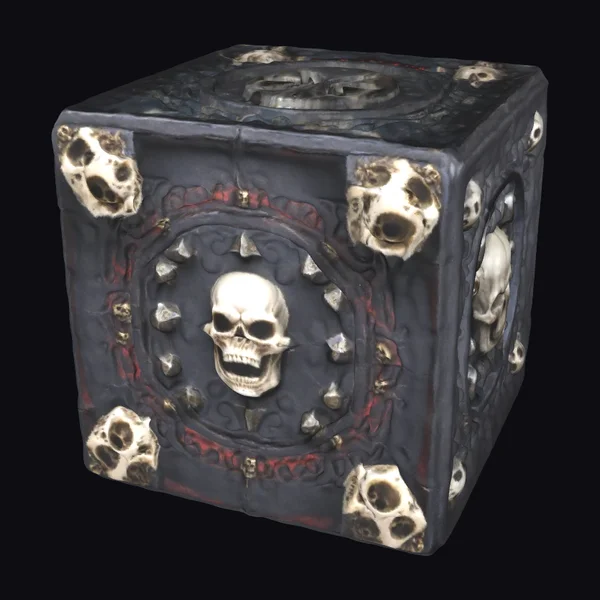 Skull Embellished Game Dice