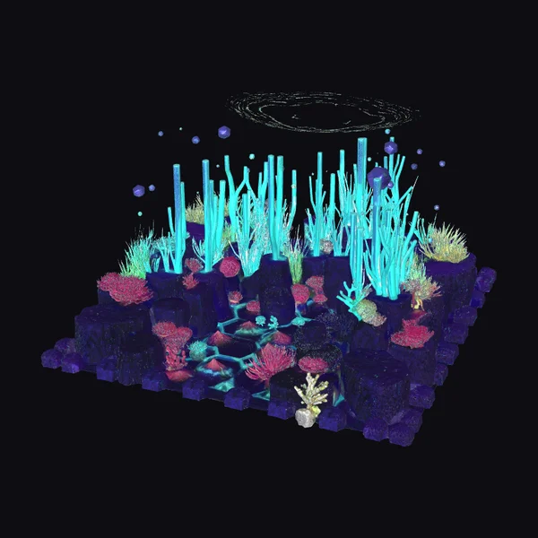 Glowing Alien Seafloor Diorama