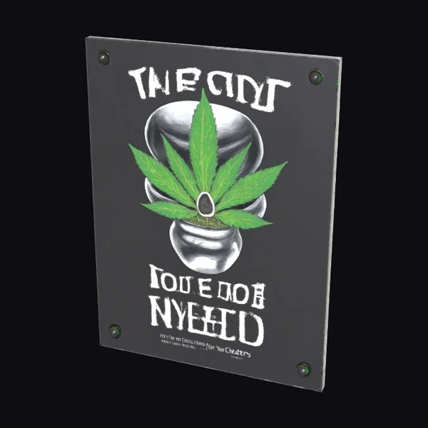 Black Card with Weed Pot