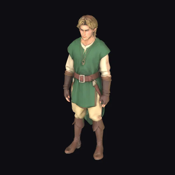 Young Green Tunic Man
