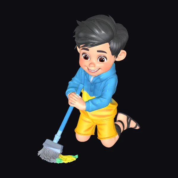 Boy with Broom