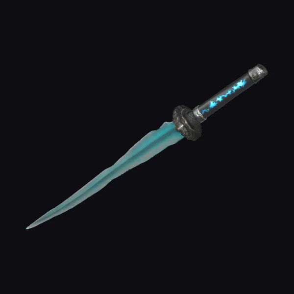 Glowing Blue Energy Katana