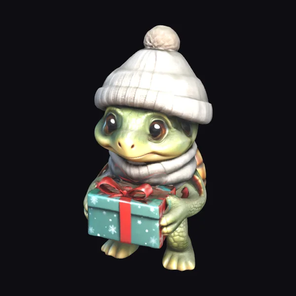 Turtle in Winter Gear