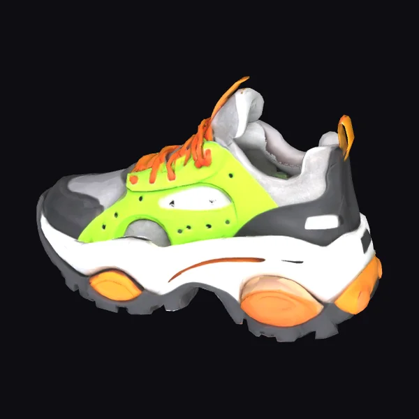 Sporty Mixed Material Sneaker