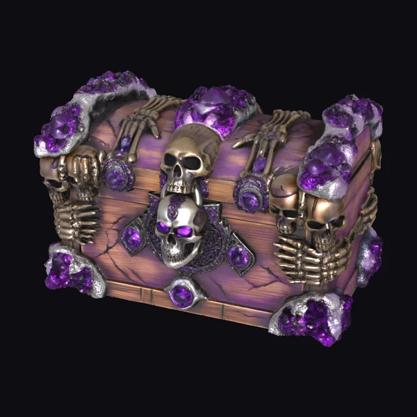 Amethyst Skull Treasure Box