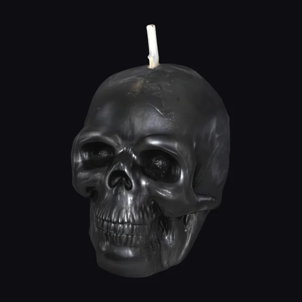 Black Skull Candle