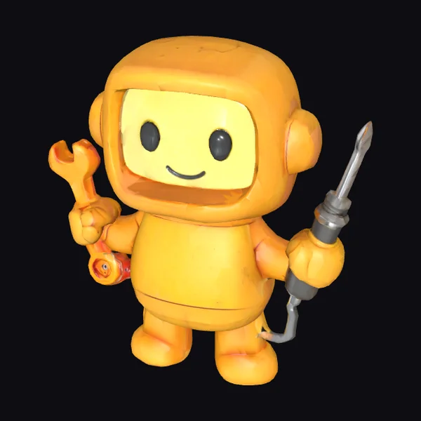 Yellow Robot with Tools