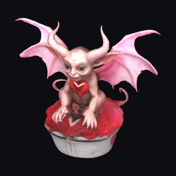 Cute Demon Valentine Creature