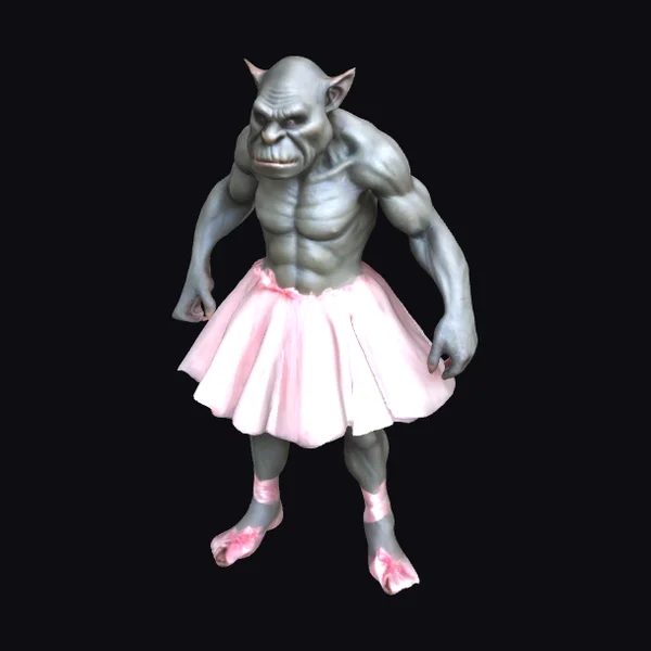 Gray Cave Troll Ballerina