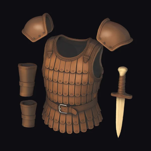 Ancient Wooden Armor Set