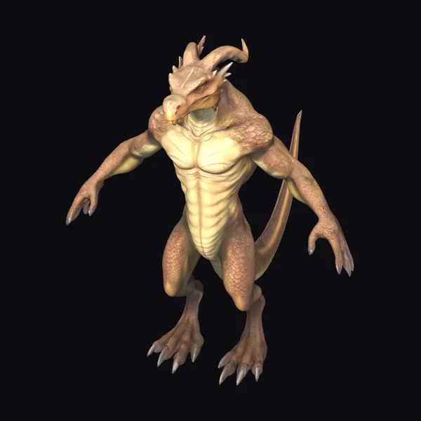 Muscular Draconid Creature