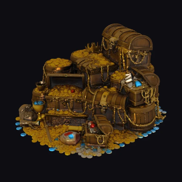 Pirate Treasure Chest Pile