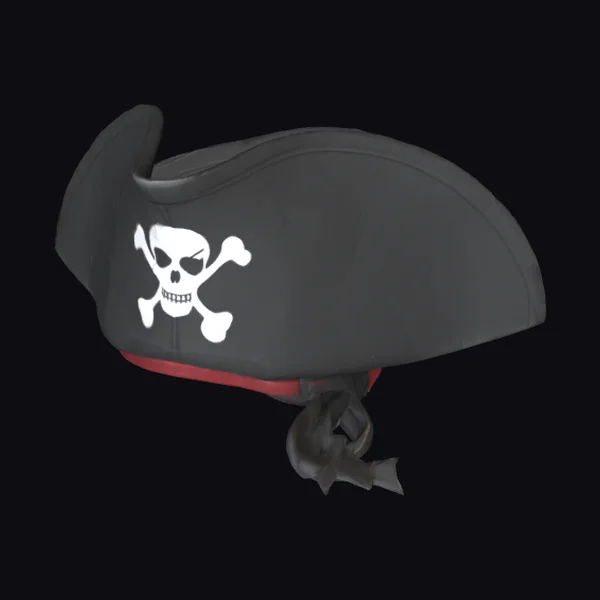 Black Tricorn Pirate Hat