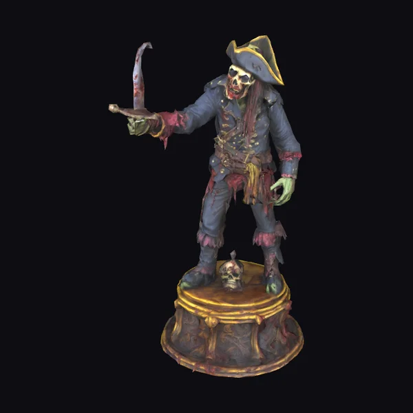Zombie Pirate on Pedestal