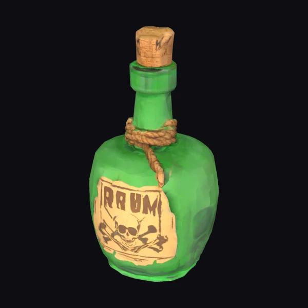 Green Glass Poison Bottle