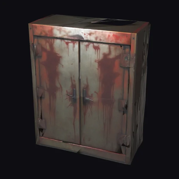 Dirty Bloody Metal Cabinet