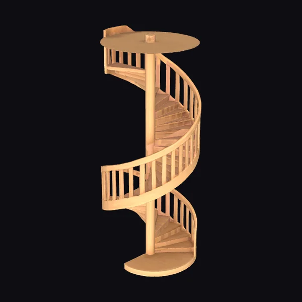 Wooden Spiral Staircase