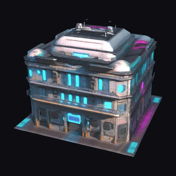 Cyberpunk Building Facade