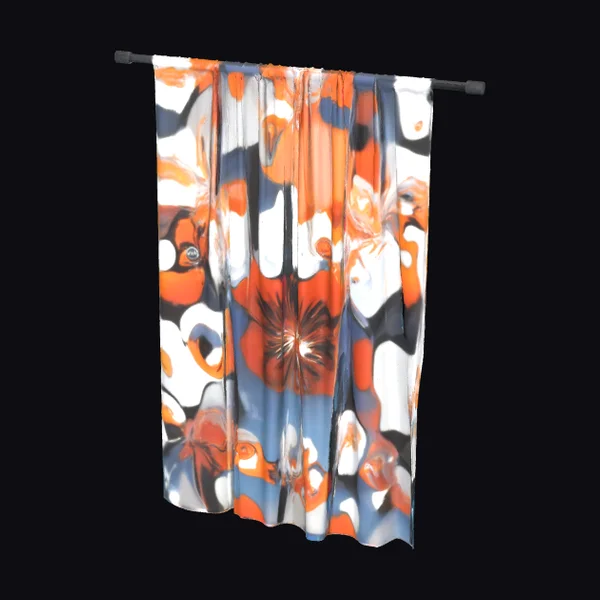 Floral Pattern Curtain