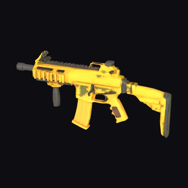 Yellow Camo Light Machine Gun