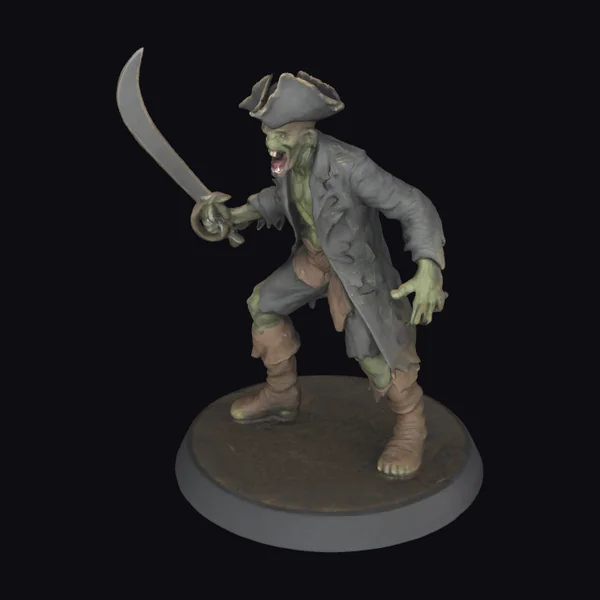 Zombie Pirate Captain Figurine
