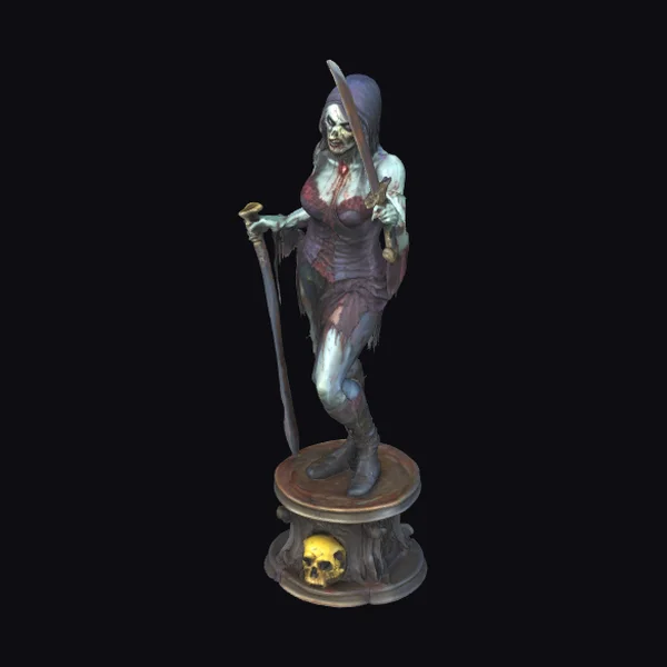 Zombie Pirate Woman Figurine