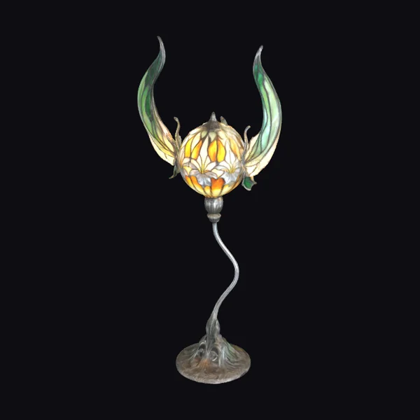 Art Nouveau Stained Glass Lamp
