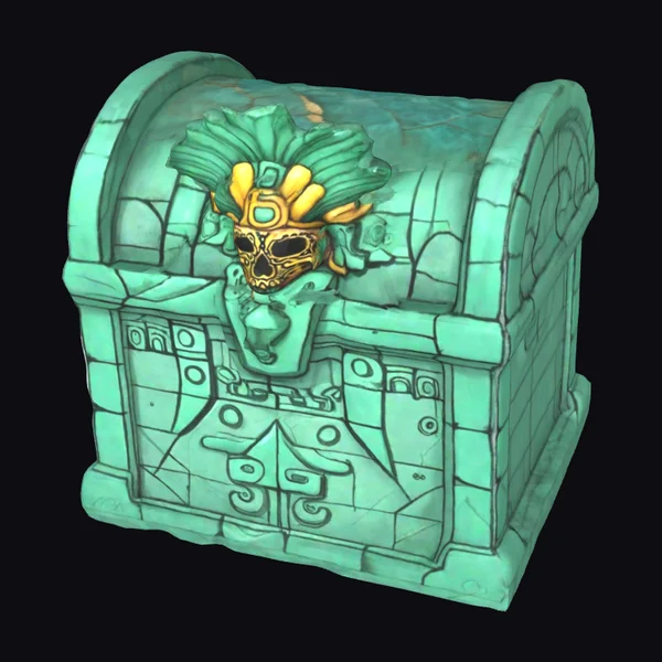 Ancient Aztec Treasure Chest