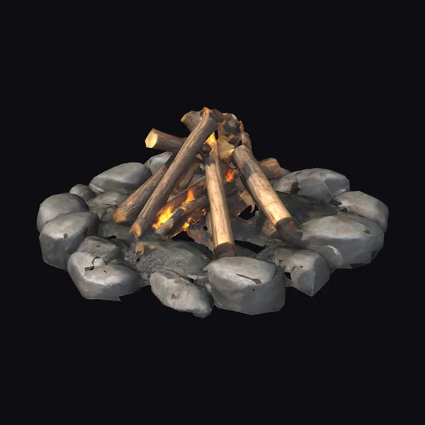 Burning Campfire Logs