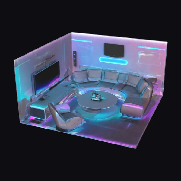 Futuristic Living Room Interior