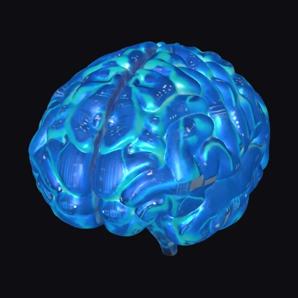Glowing Blue Brain