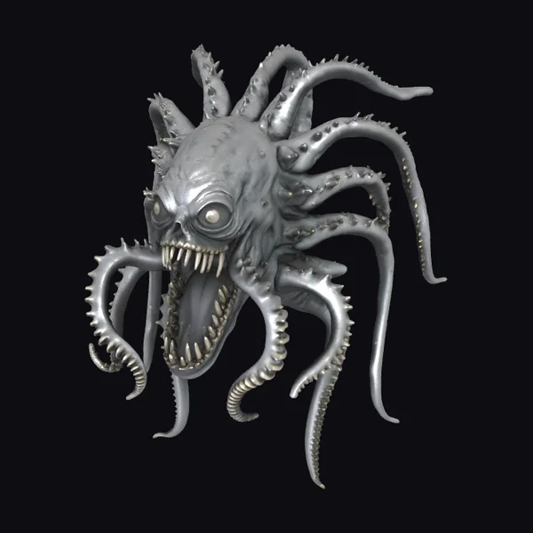 Tentacled Monstrous Creature Head