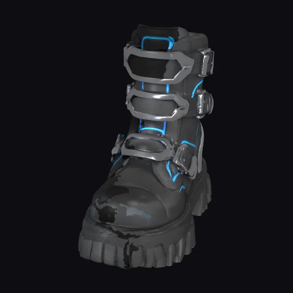 Cyberpunk Boot with Buckles