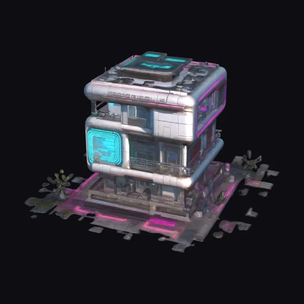 Cyberpunk Building Fragment