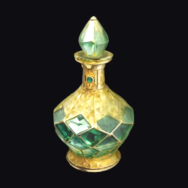 Jewel-Toned Perfume Bottle