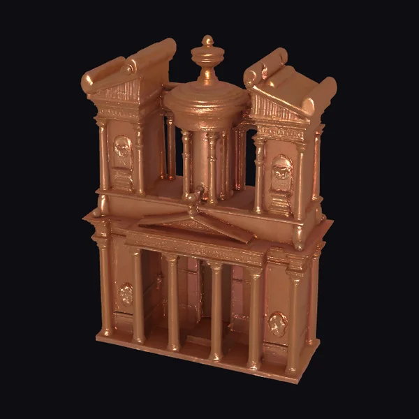 Ancient Copper Temple Facade