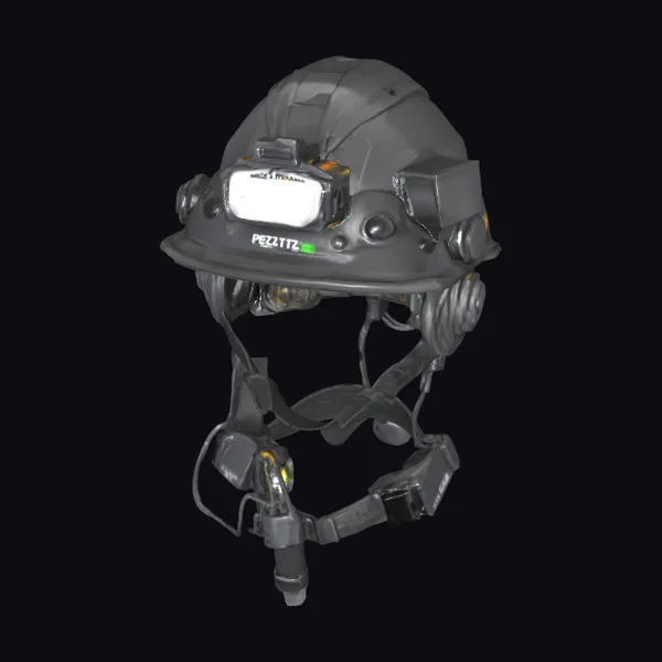 Mining Helmet with Headlamp