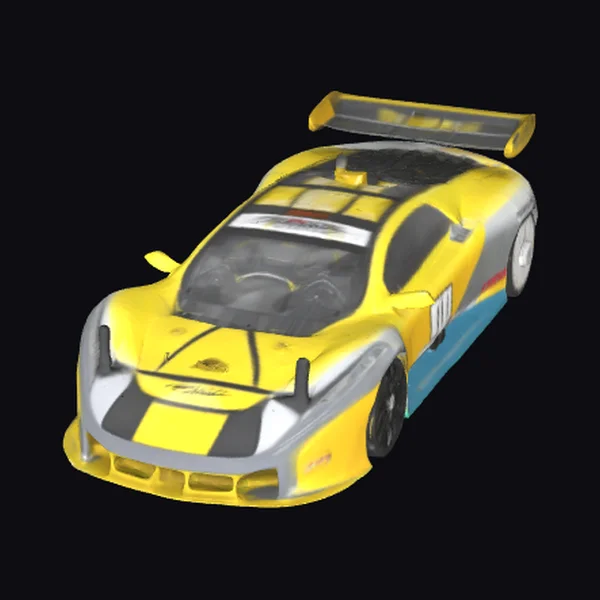 Yellow Race Car