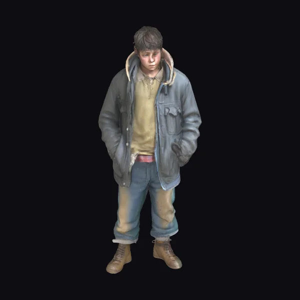 Young Homeless Man Portrait