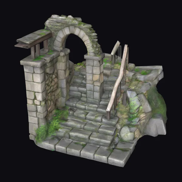 Ancient Stone Stairway Ruins