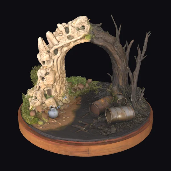 Ancient Ruined Archway Diorama