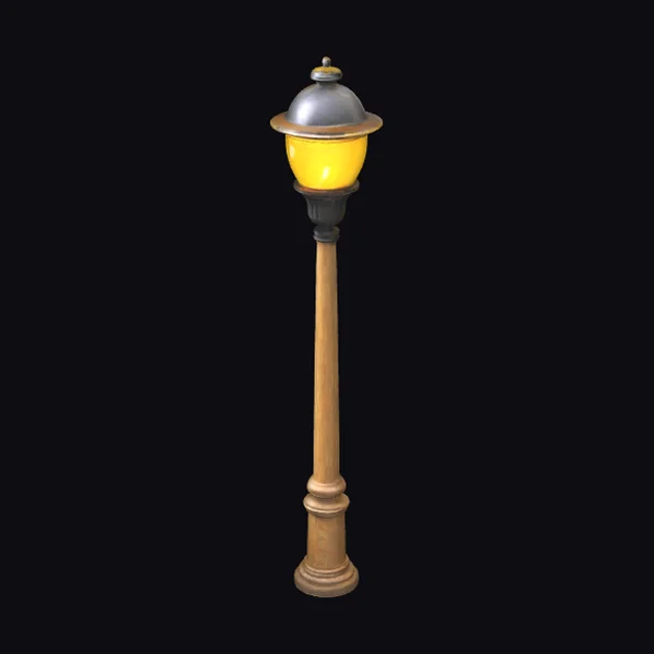 Wooden Street Lamp Post