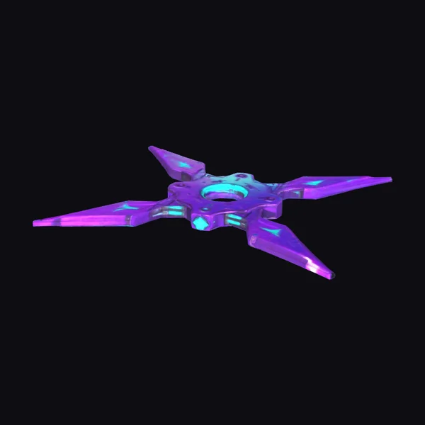 Glowing Cyberpunk Shuriken