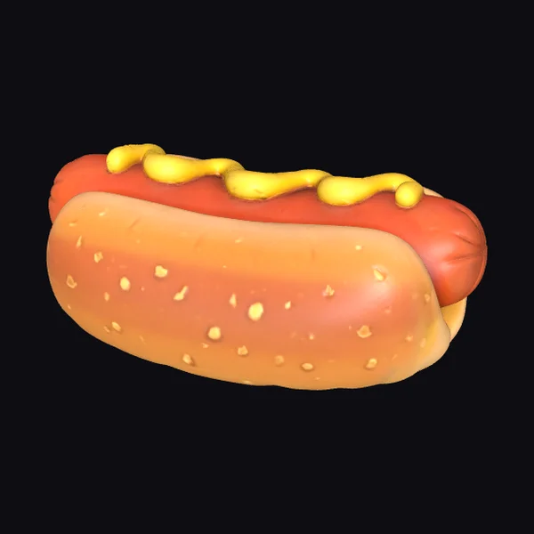 Zigzag Mustard Hot Dog