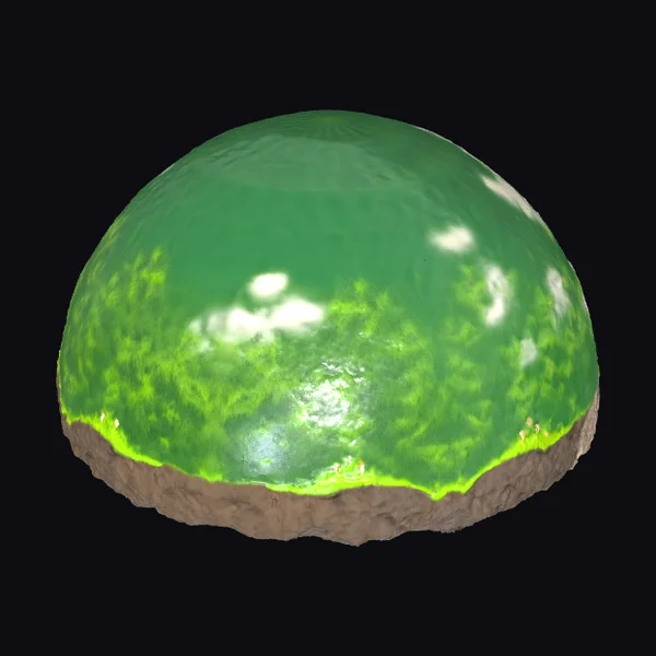 Flat Earth Green Landscape