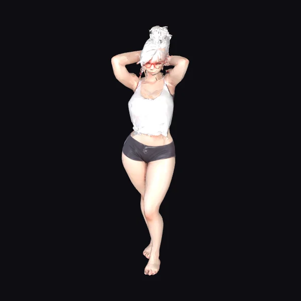 Woman with Cat Headwrap