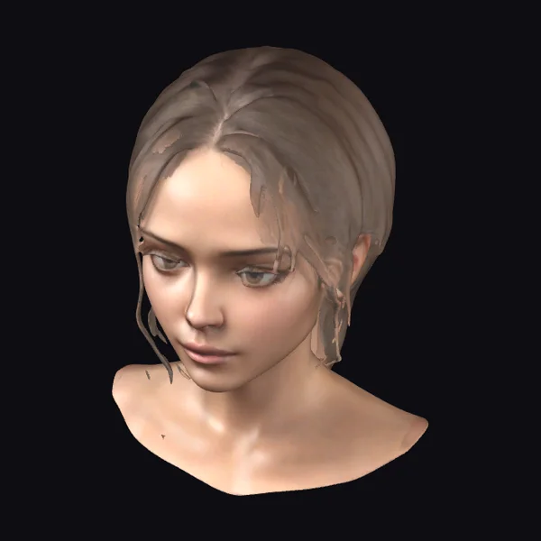 Young Woman Bust Portrait