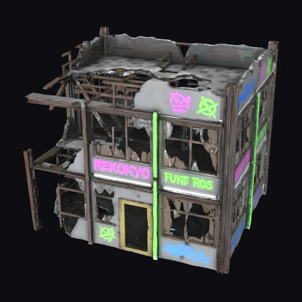 Cyberpunk Building Ruins