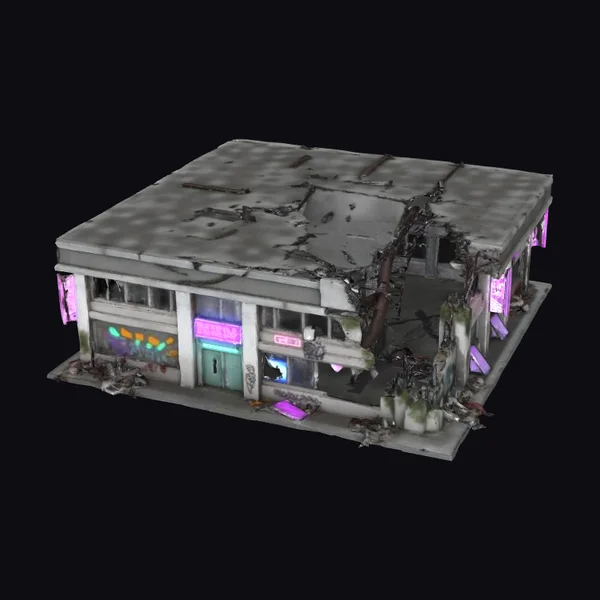 Cyberpunk Building Ruins