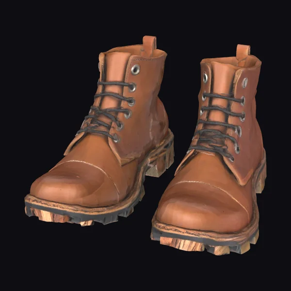 Brown Leather Laced Boots